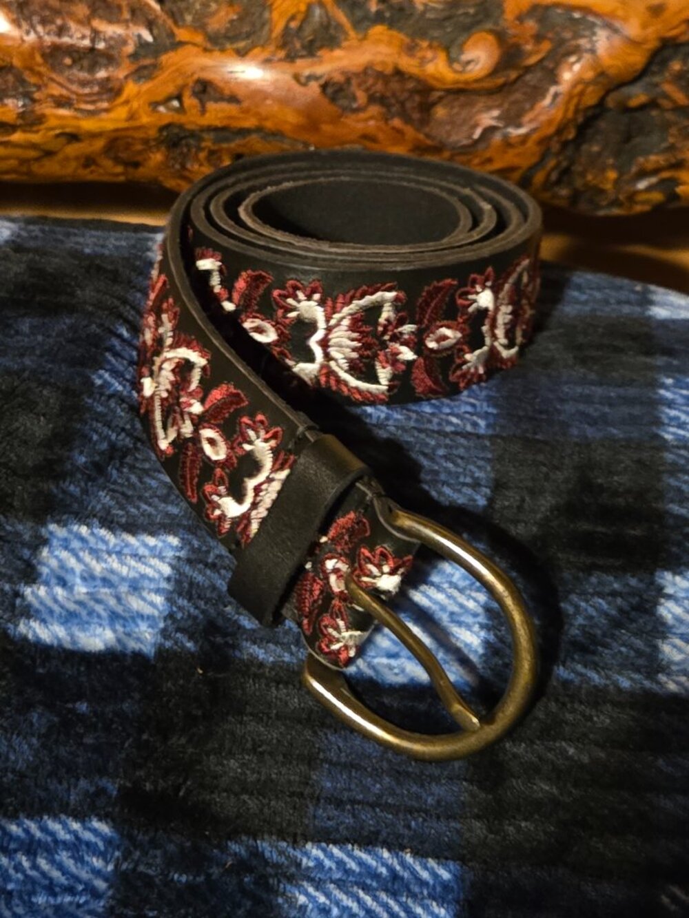 Women's Lucky Brand Leather Belt L. EUC